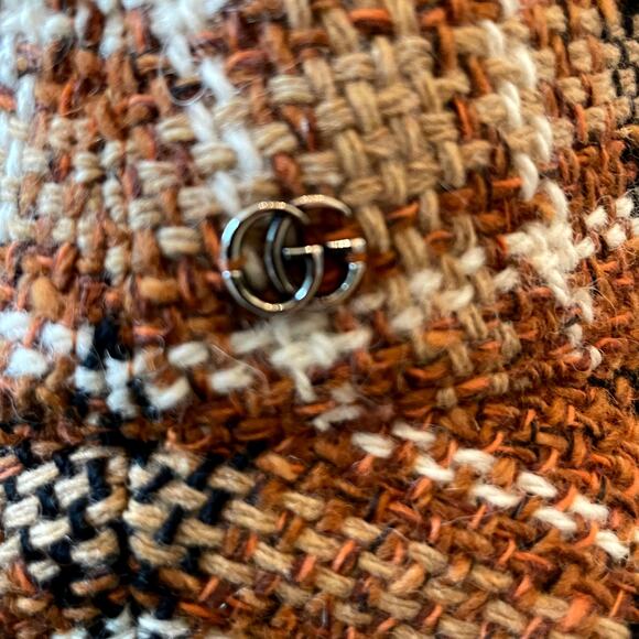 GUCCI GG Elevation Tweed Tartan Bucket Hat Cap 728469 Brown Size Medium NEW - Picture 3 of 16